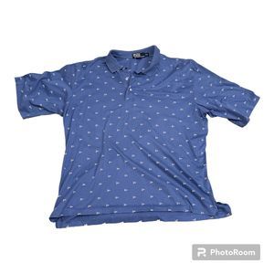 Polo Ralph Lauren Polo Shirt Adult Size 2XL XXL Cross Flag All Over Print Mens